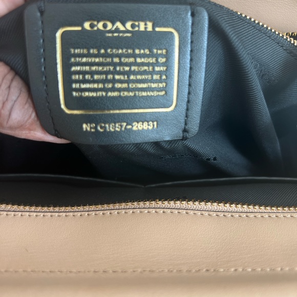 Coach Grace Handbag  NO C1857-26831 Color BEECHWOOD Smoke Free Envirmoment - Picture 6 of 12